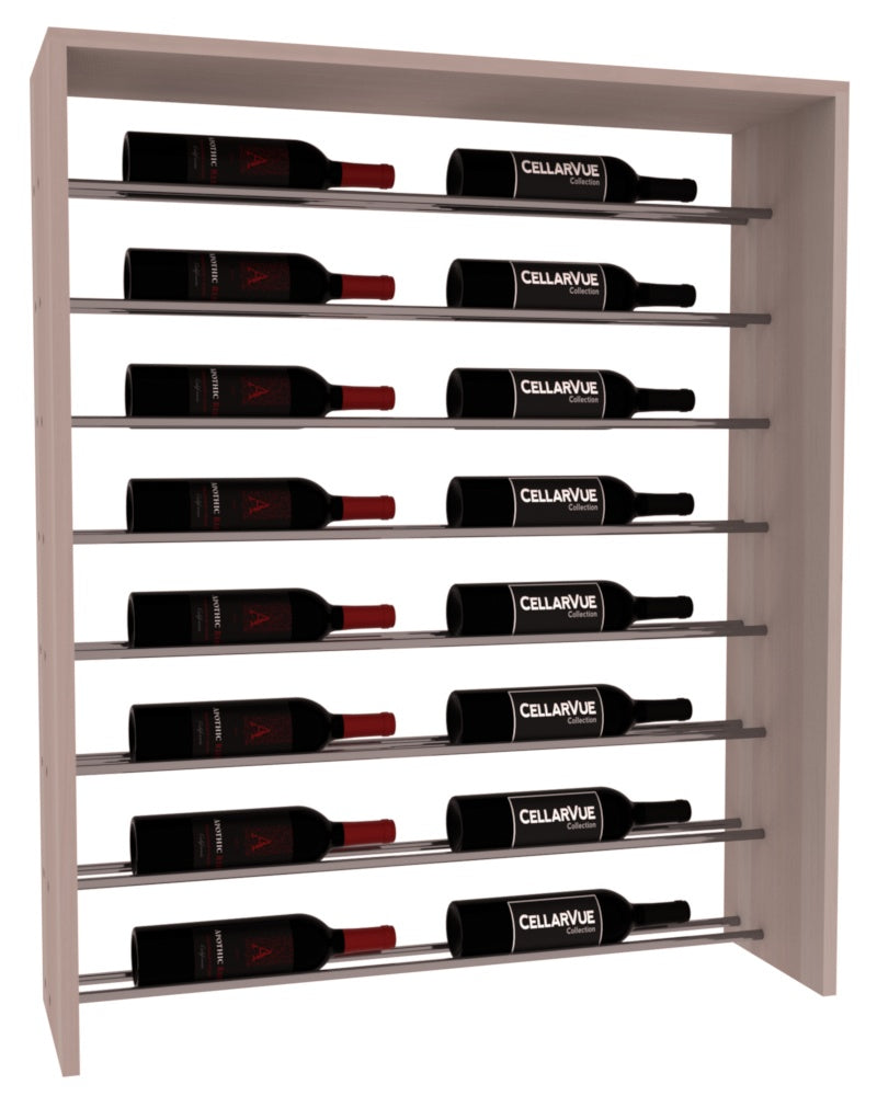 InstaCellar 35" Horizontal Top Display – Gunmetal Rods – Premium Redwood / Greywash stained
