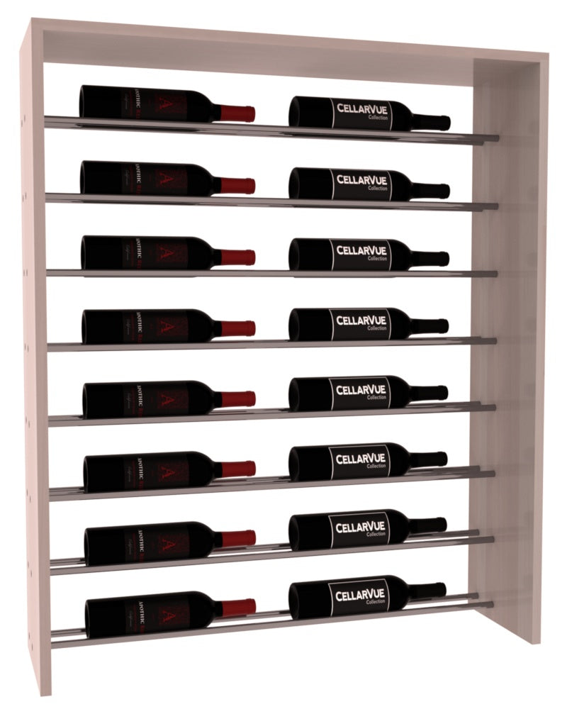 InstaCellar 35" Horizontal Top Display – Gunmetal Rods – Premium Redwood / Greywash stained