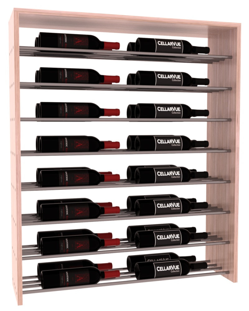 InstaCellar 35" Horizontal Double Deep Top Display – Gunmetal Rods – Grand Mahogany / Unstained