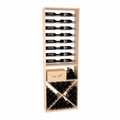 InstaCellar 26" Horizontal Display / X Bin Combo – Black Metal Rods – Knotty Alder / Cherry stained