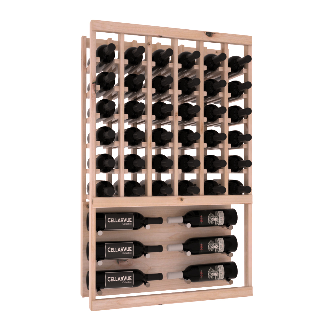 InstaCellar 26" Top Showcase Display – Premium Redwood / Black stained