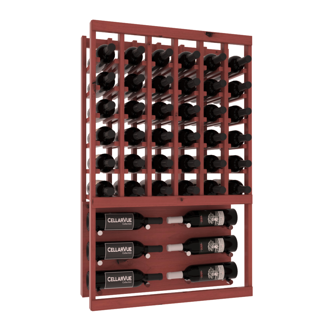 InstaCellar 26" Top Showcase Display – Knotty Alder / Walnut stained