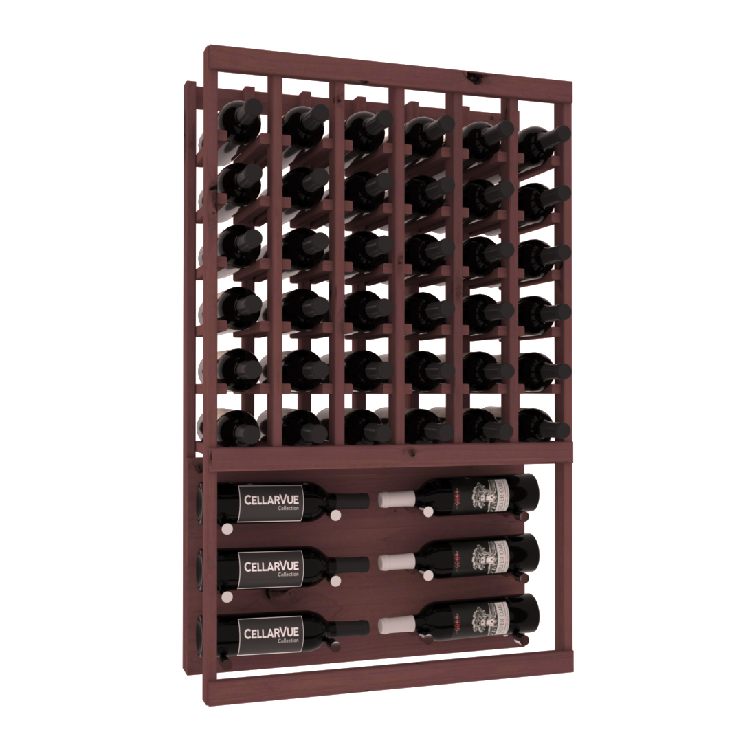 InstaCellar 26" Top Showcase Display – Grand Mahogany / Greywash stained