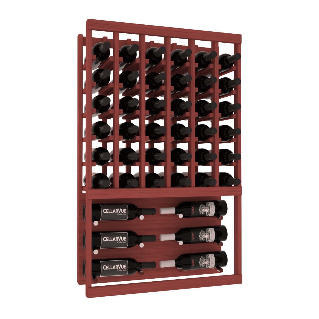 InstaCellar 26" Top Showcase Display – Premium Redwood / Oak stained