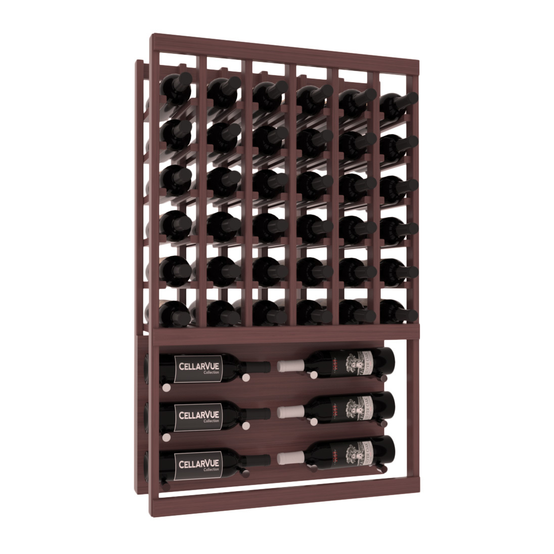 InstaCellar 26" Top Showcase Display – Grand Mahogany / Black stained