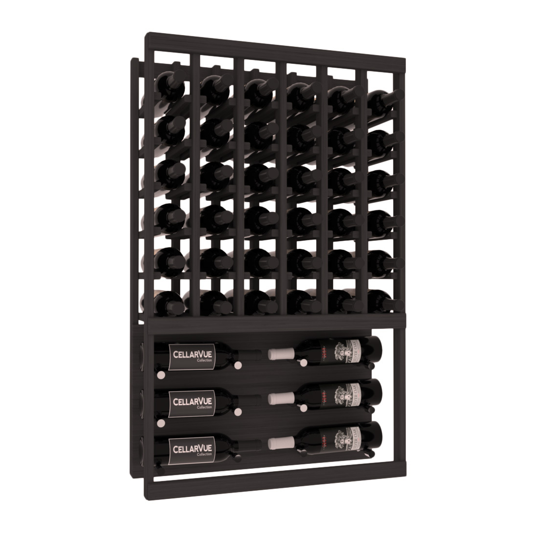 InstaCellar 26" Top Showcase Display – Knotty Alder / Greywash stained