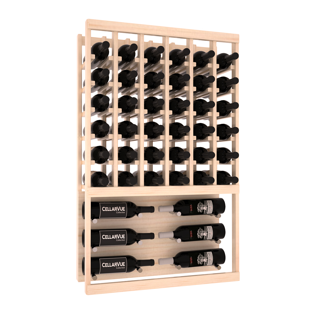 InstaCellar 26" Top Showcase Display – Premium Redwood / Greywash stained