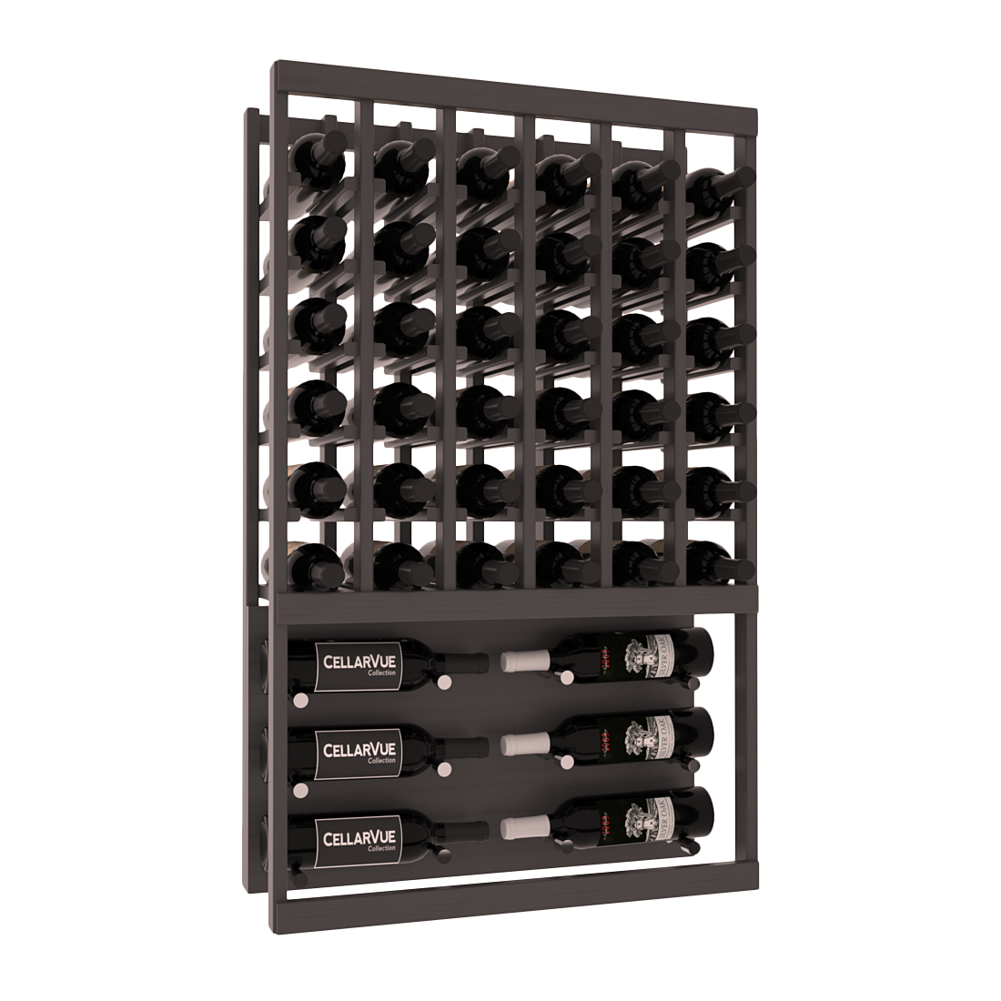 InstaCellar 26" Top Showcase Display – Knotty Alder / Greywash stained