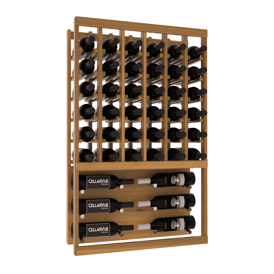 InstaCellar 26" Top Showcase Display – Ponderosa Pine / Greywash stained