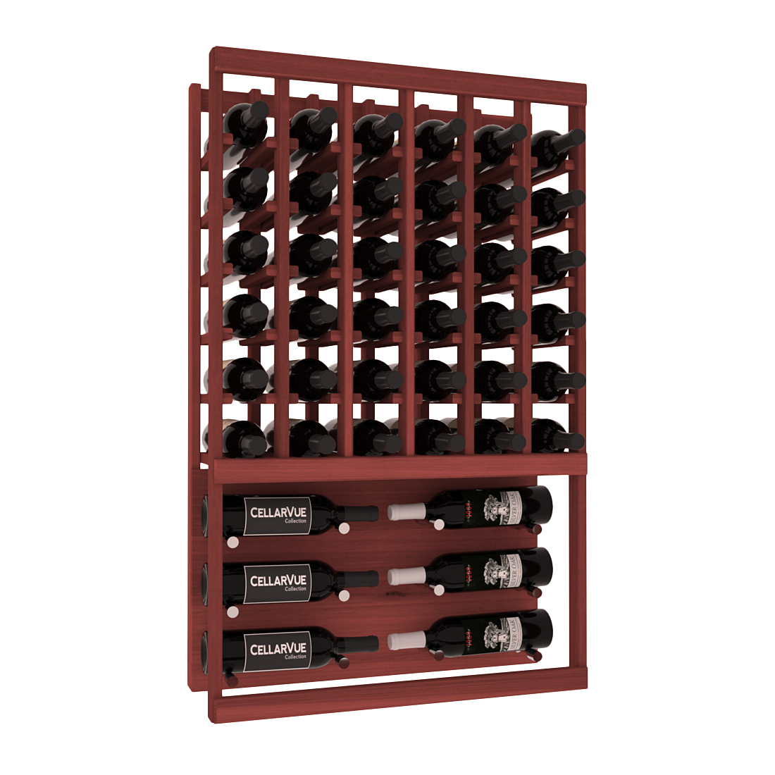 InstaCellar 26" Top Showcase Display – Premium Redwood / Black stained
