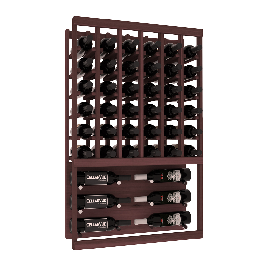 InstaCellar 26" Top Showcase Display – Grand Mahogany / Greywash stained