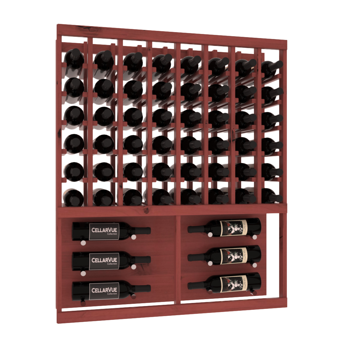 InstaCellar 35" Top Showcase Display – Ponderosa Pine / Walnut stained