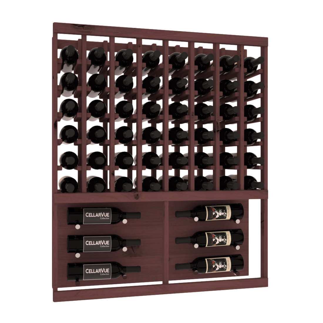 InstaCellar 35" Top Showcase Display – Premium Redwood / Unstained