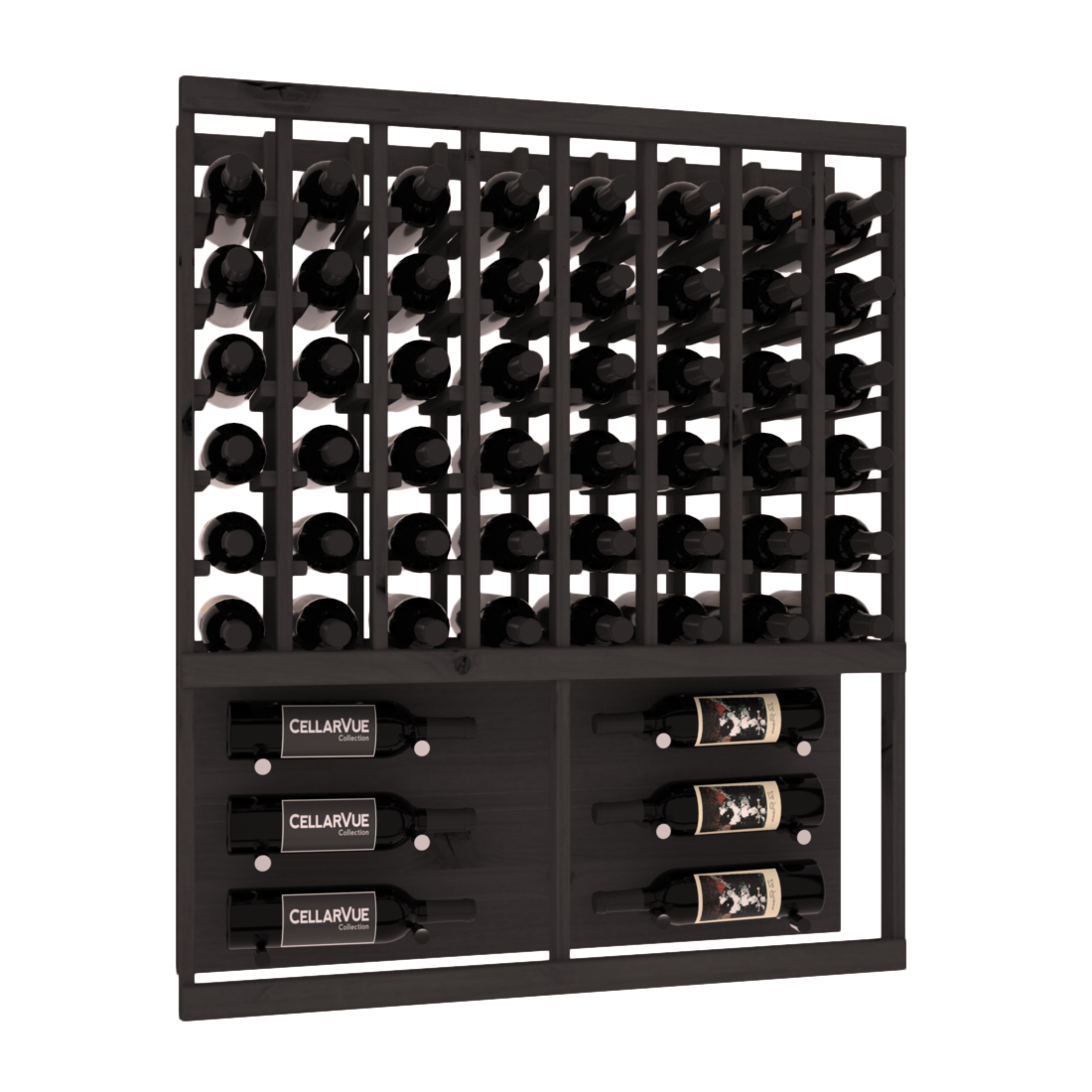 InstaCellar 35" Top Showcase Display – Premium Redwood / Greywash stained