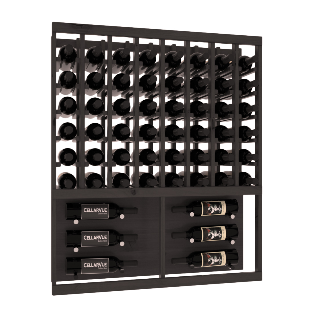 InstaCellar 35" Top Showcase Display – Premium Redwood / Walnut stained