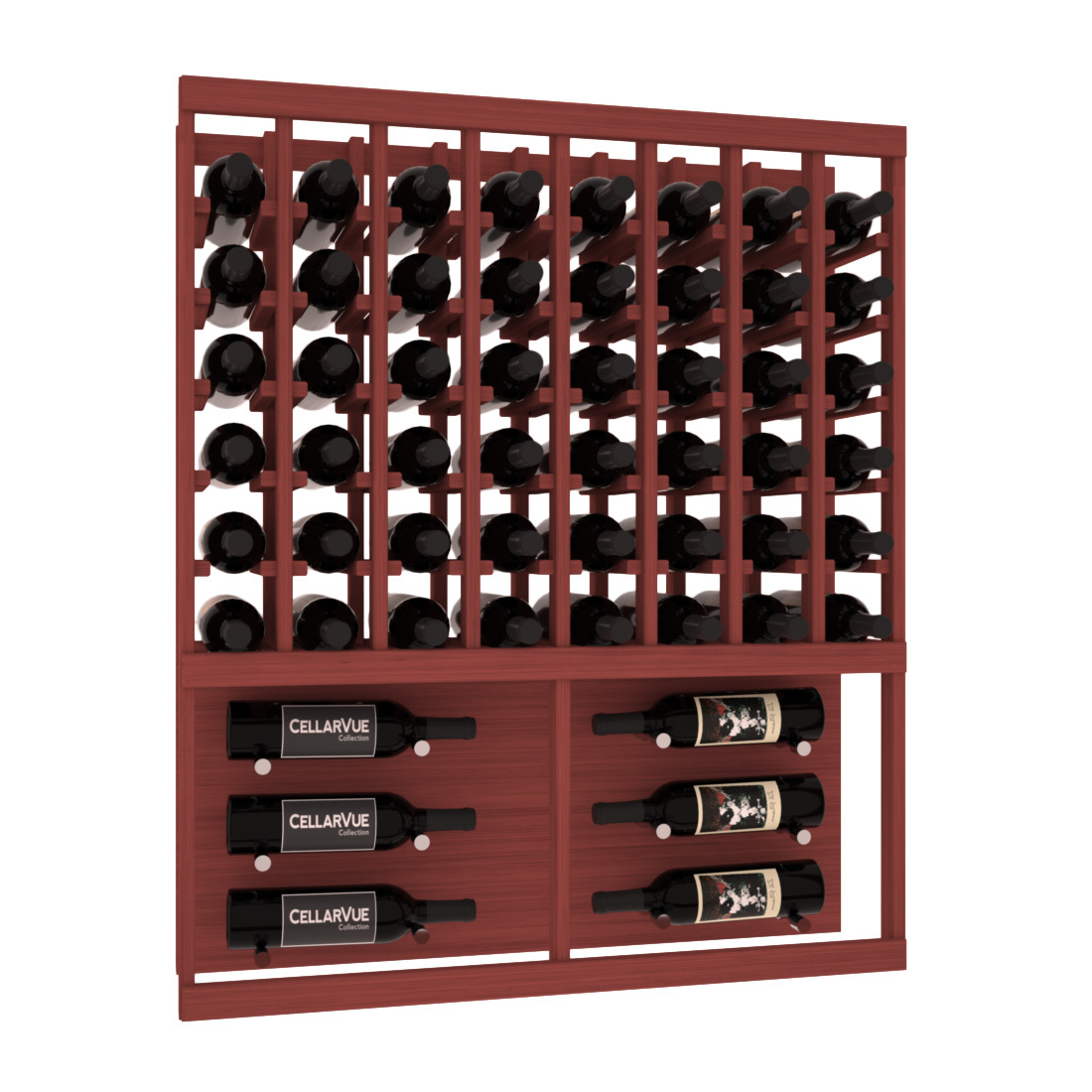 InstaCellar 35" Top Showcase Display – Grand Mahogany / Cherry stained