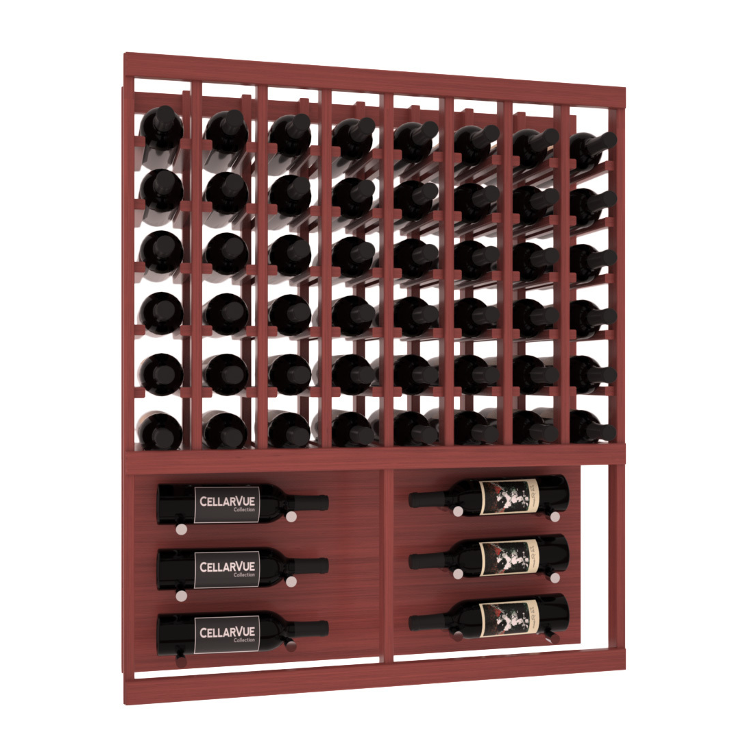 InstaCellar 35" Top Showcase Display – Premium Redwood / Walnut stained
