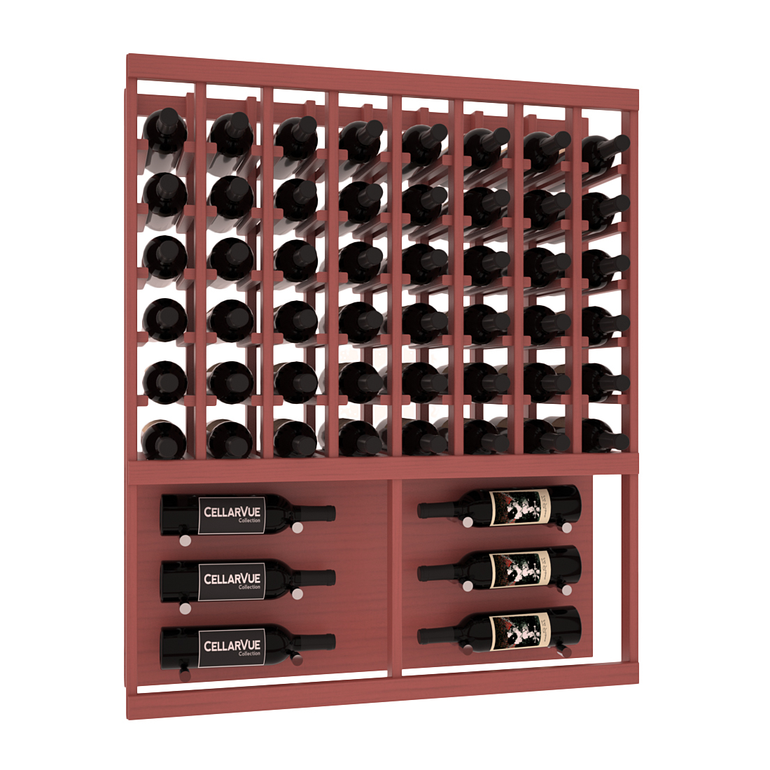 InstaCellar 35" Top Showcase Display – Premium Redwood / Unstained