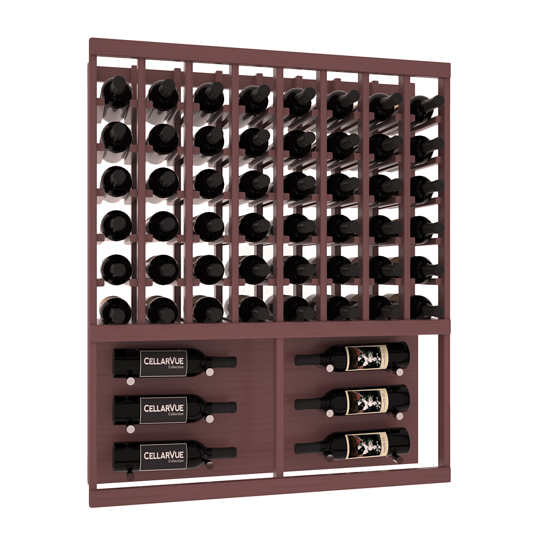 InstaCellar 35" Top Showcase Display – Knotty Alder / Cherry stained