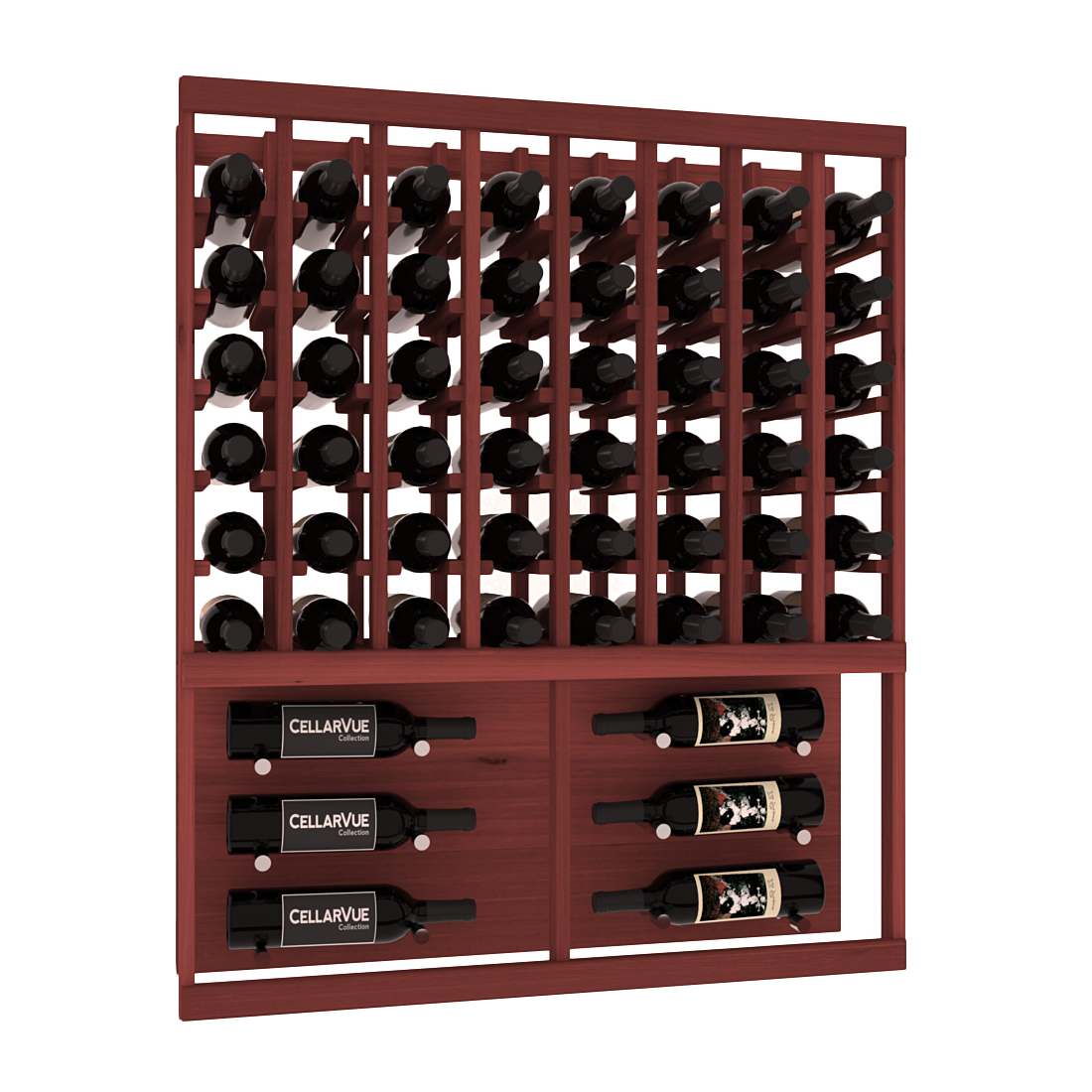 InstaCellar 35" Top Showcase Display – Grand Mahogany / Unstained