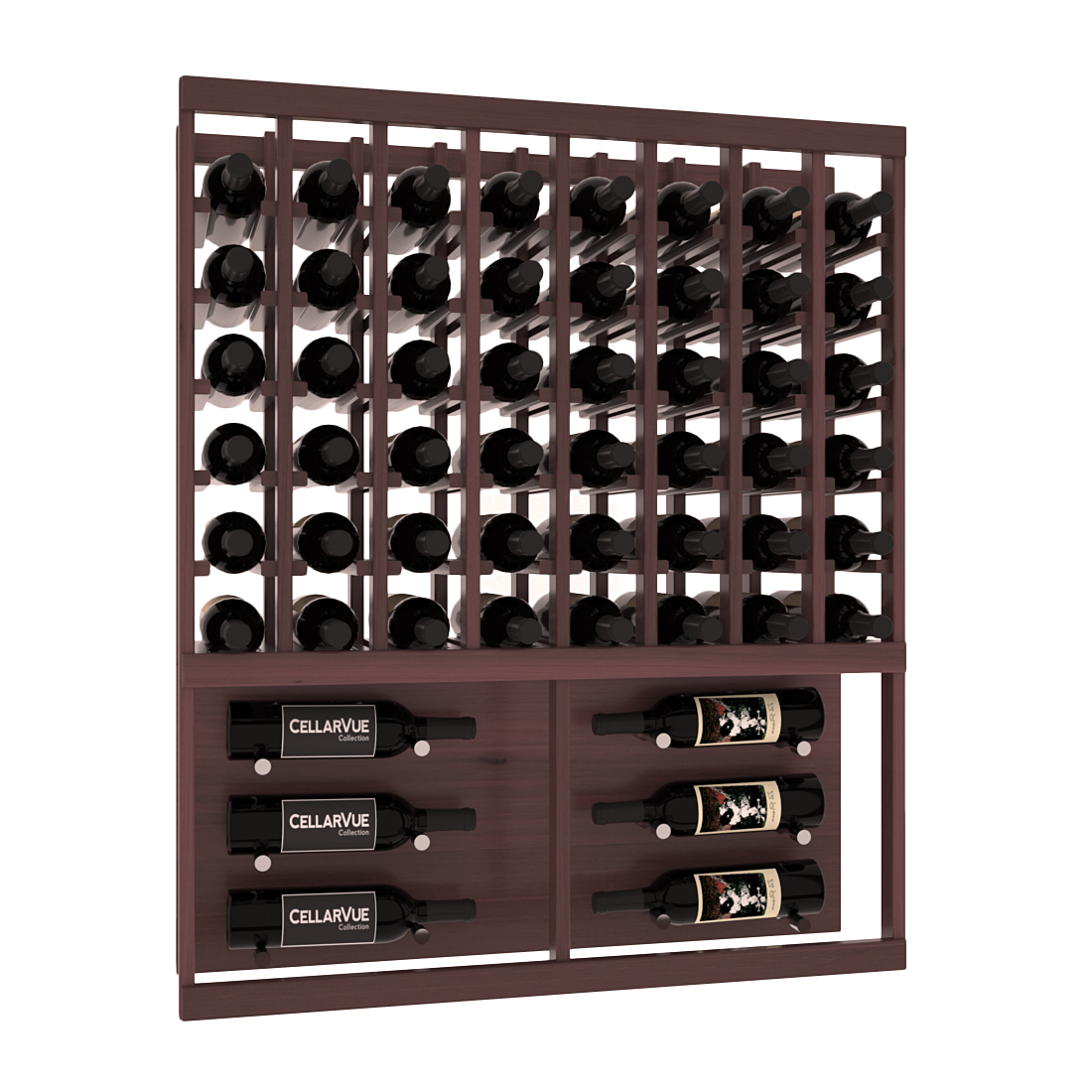 InstaCellar 35" Top Showcase Display – Knotty Alder / Unstained