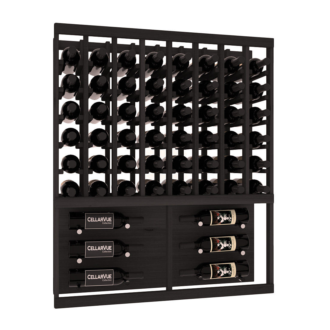 InstaCellar 35" Top Showcase Display – Grand Mahogany / Cherry stained