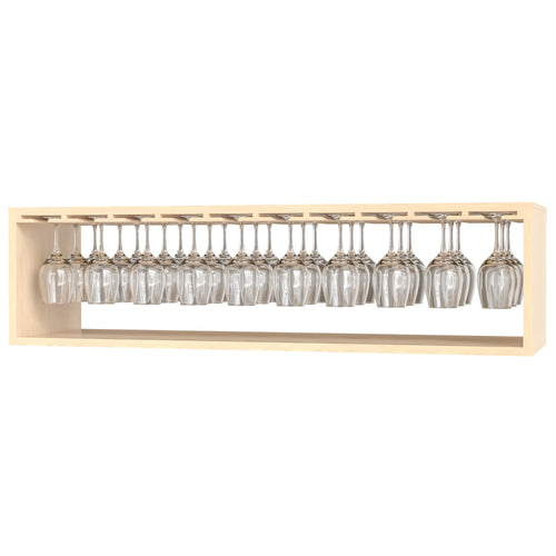 GrandCellar™ 10 Column Full-Depth Stemware Rack – 12" – White Oak / Unstained