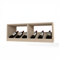 GrandCellar™ 7 Column Full-Depth Elevated Display Row – 12" – White Oak / Unstained