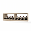 GrandCellar™ 9 Column Full-Depth Elevated Display Row – 12" – White Oak / Unstained