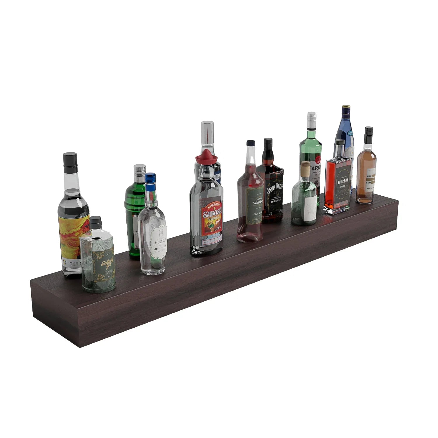 Home Bar 48" Floating Shelf – Ponderosa Pine / Unstained