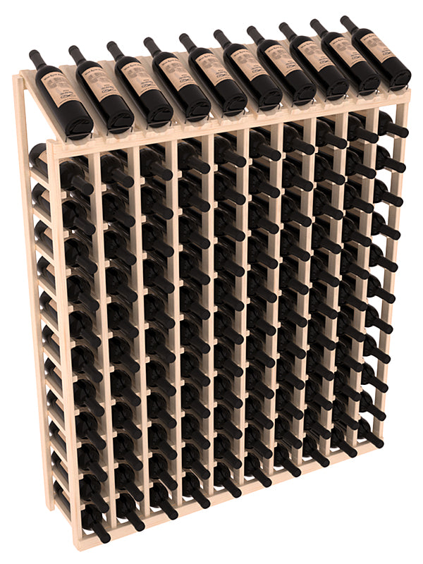 InstaCellar 10 Column, 12R Display Top Rack – Pine / Cherry stained