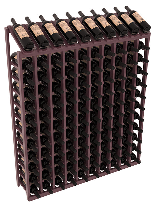 Retail Display-Top Wine Rack 10x12 – Ponderosa Pine / Black stained