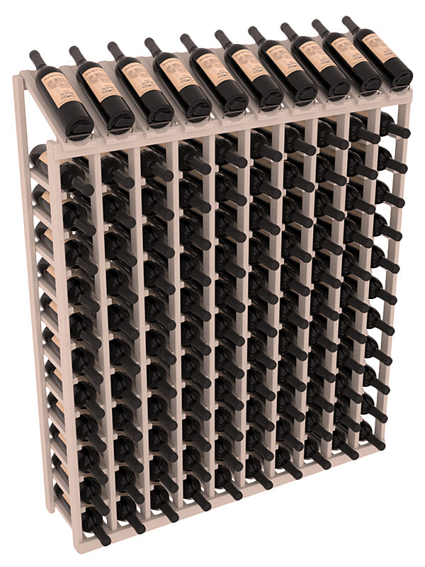 Retail Display-Top Wine Rack 10x12 – Ponderosa Pine / Walnut stained