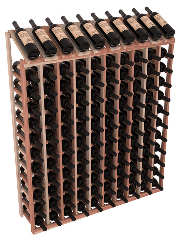 Retail Display-Top Wine Rack 10x12 – Premium Redwood / Cherry stained