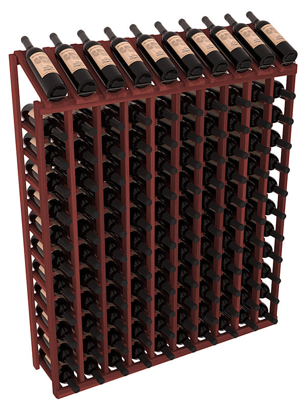 Retail Display-Top Wine Rack 10x12 – Premium Redwood / Walnut stained