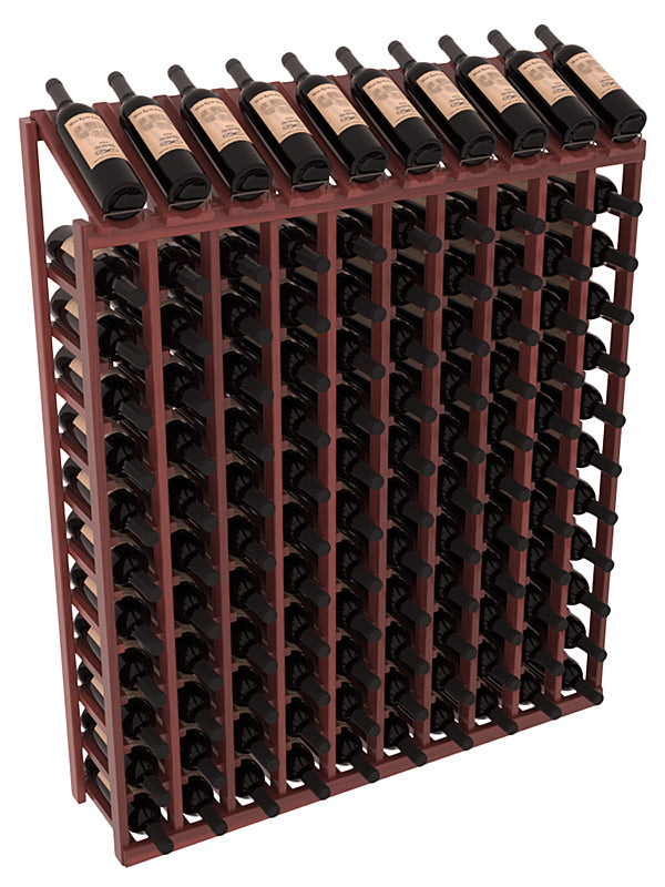 Retail Display-Top Wine Rack 10x12 – Grand Mahogany / Oak stained