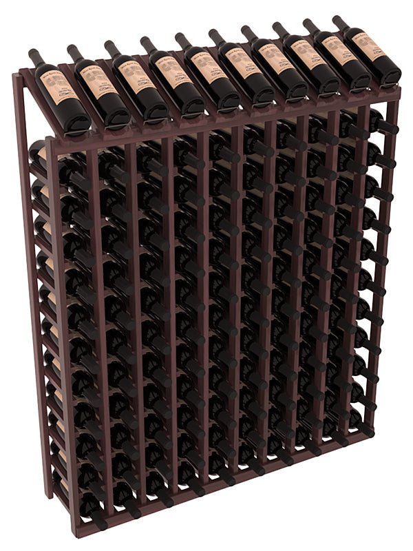 Retail Display-Top Wine Rack 10x12 – Premium Redwood / Walnut stained