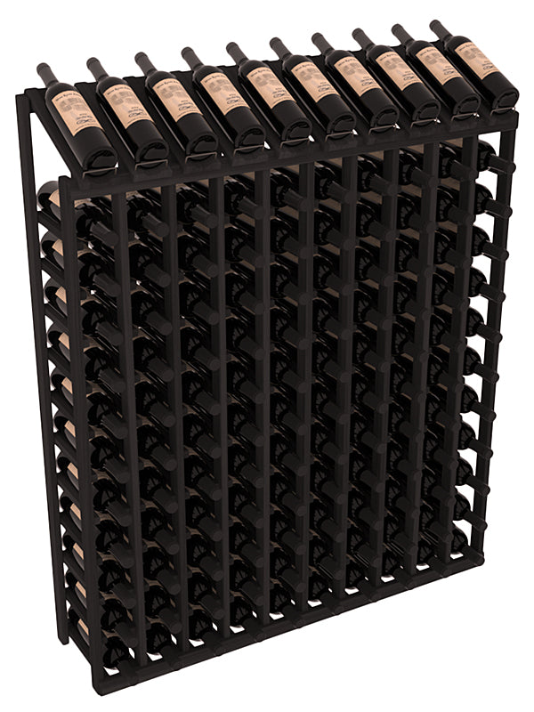 Retail Display-Top Wine Rack 10x12 – Premium Redwood / Black stained