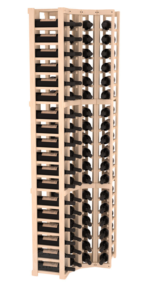 InstaCellar 4 Column Corner Rack – Ponderosa Pine / Unstained