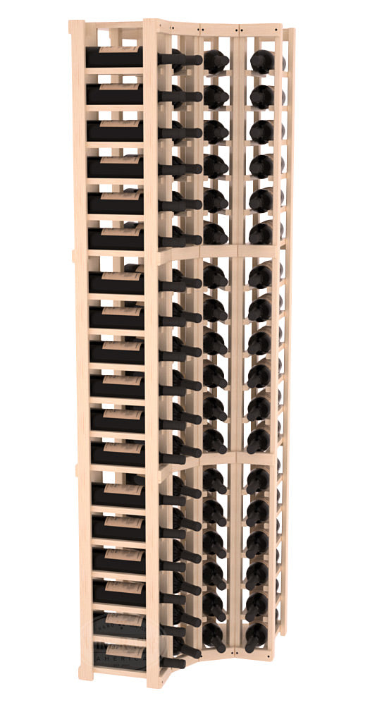 InstaCellar 4 Column Corner Rack – Ponderosa Pine / Unstained