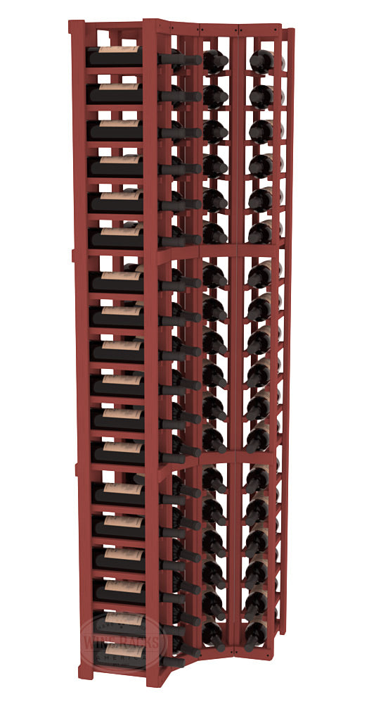 InstaCellar 4 Column Corner Rack – Ponderosa Pine / Cherry stained