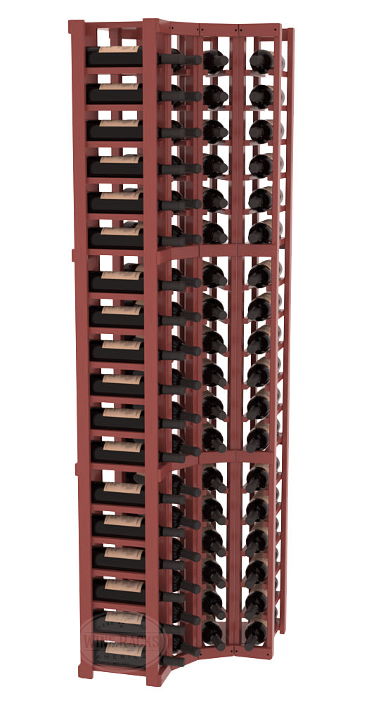 InstaCellar 4 Column Corner Rack – Ponderosa Pine / Cherry stained
