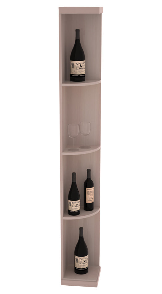 Retail Quarter-Round Wine Display Rack – Grand Mahogany / Walnut stained