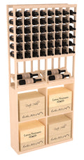 InstaCellar 8 Column Side Display / 96 Case Combo – Ponderosa Pine / Walnut stained