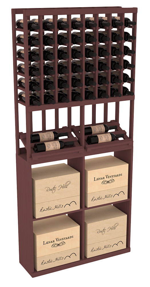 InstaCellar 8 Column Side Display / 96 Case Combo – Knotty Alder / Unstained