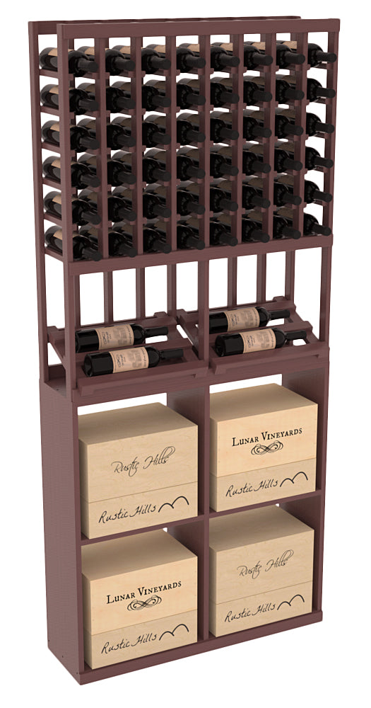 InstaCellar 8 Column Side Display / 96 Case Combo – Knotty Alder / Unstained