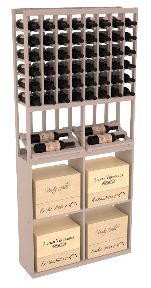 InstaCellar 8 Column Side Display / 96 Case Combo – Knotty Alder / Cherry stained