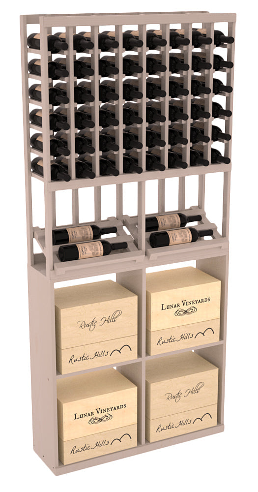 InstaCellar 8 Column Side Display / 96 Case Combo – Knotty Alder / Cherry stained