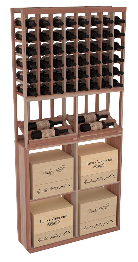 InstaCellar 8 Column Side Display / 96 Case Combo – Knotty Alder / Walnut stained
