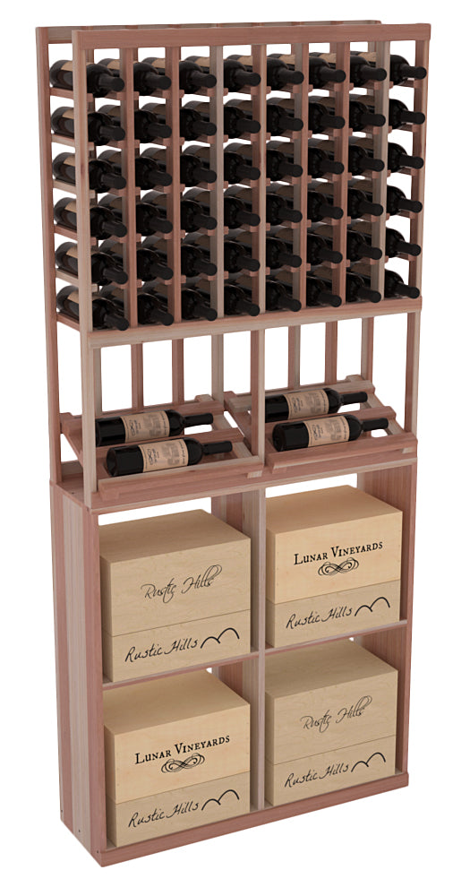InstaCellar 8 Column Side Display / 96 Case Combo – Knotty Alder / Walnut stained